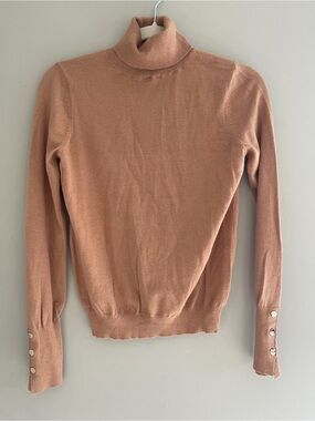 Love Tree Men’s Turtleneck Sweater in Light Brown